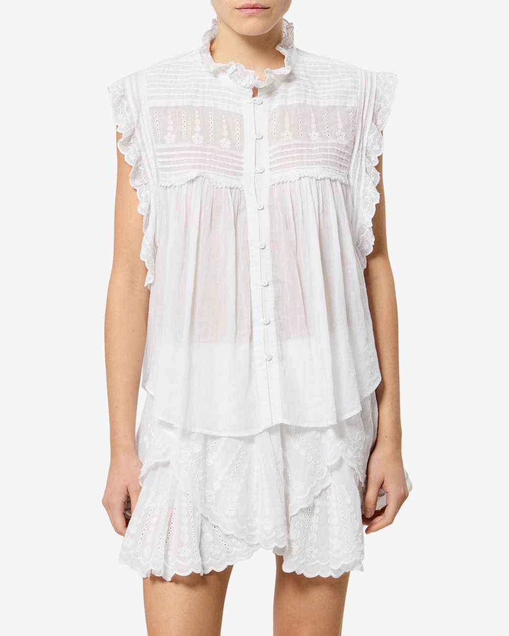 Isabel Marant White Dersia Top