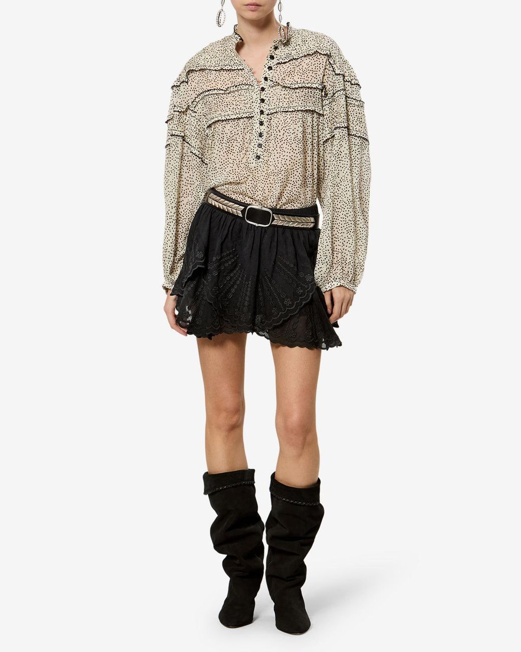 Isabel Marant Black Layale Shorts