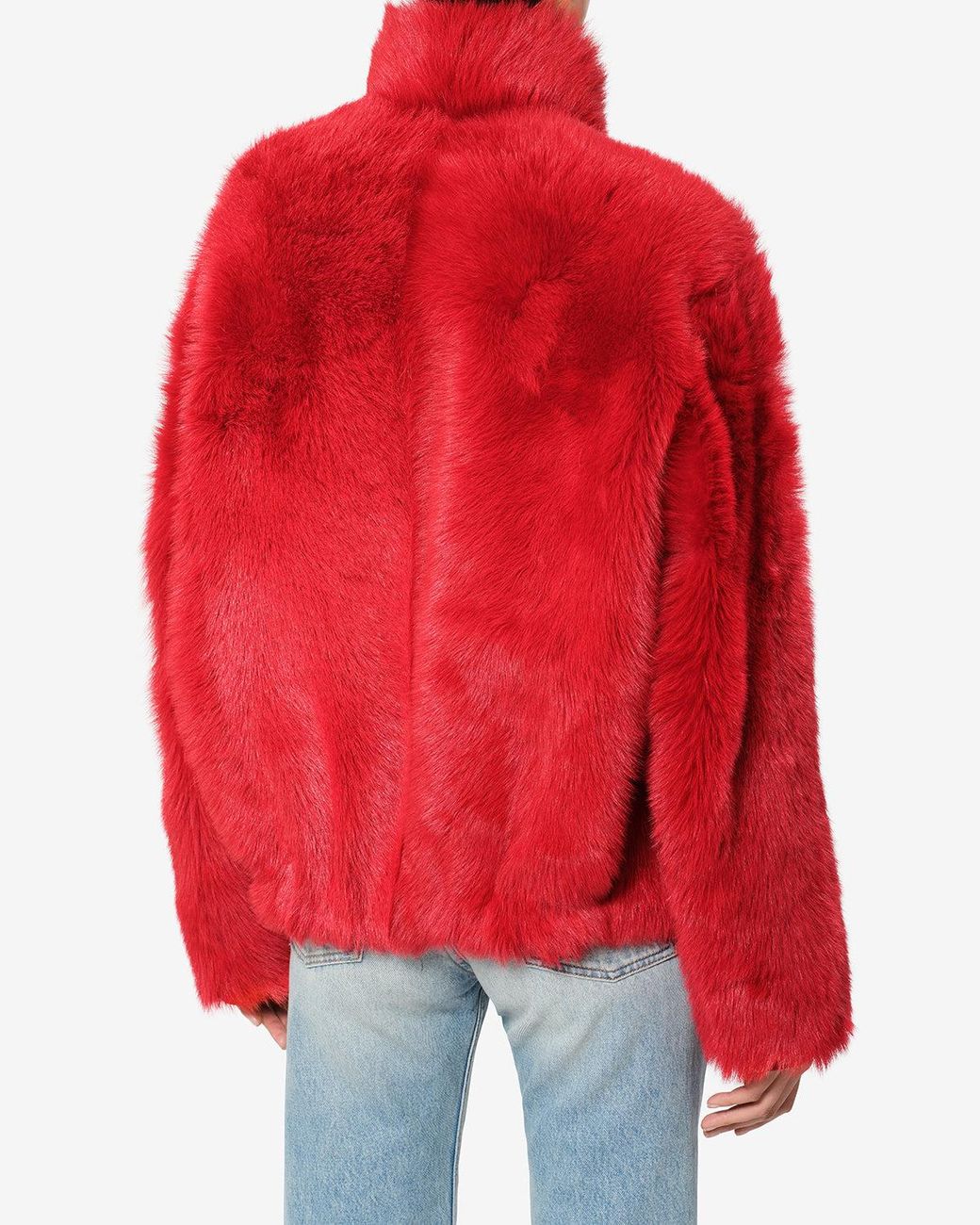 Isabel Marant Red Roama Shearling Coat