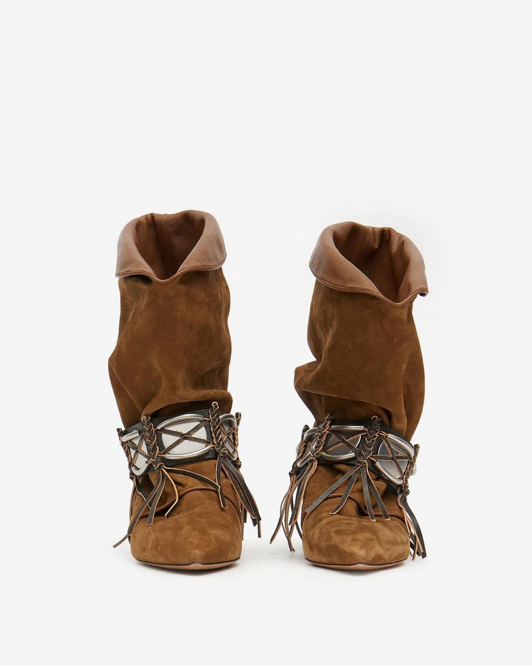 Isabel Marant Suede Leather Jeweled Boots in Brown | Lyst display picture 1