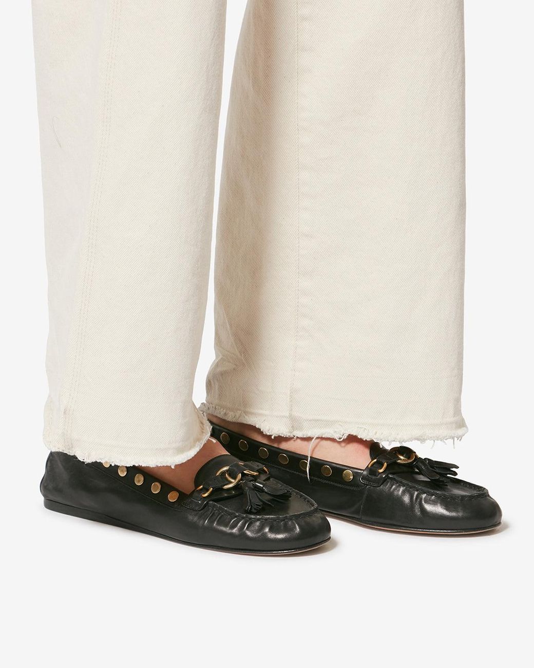 Isabel Marant White Faxel Loafers