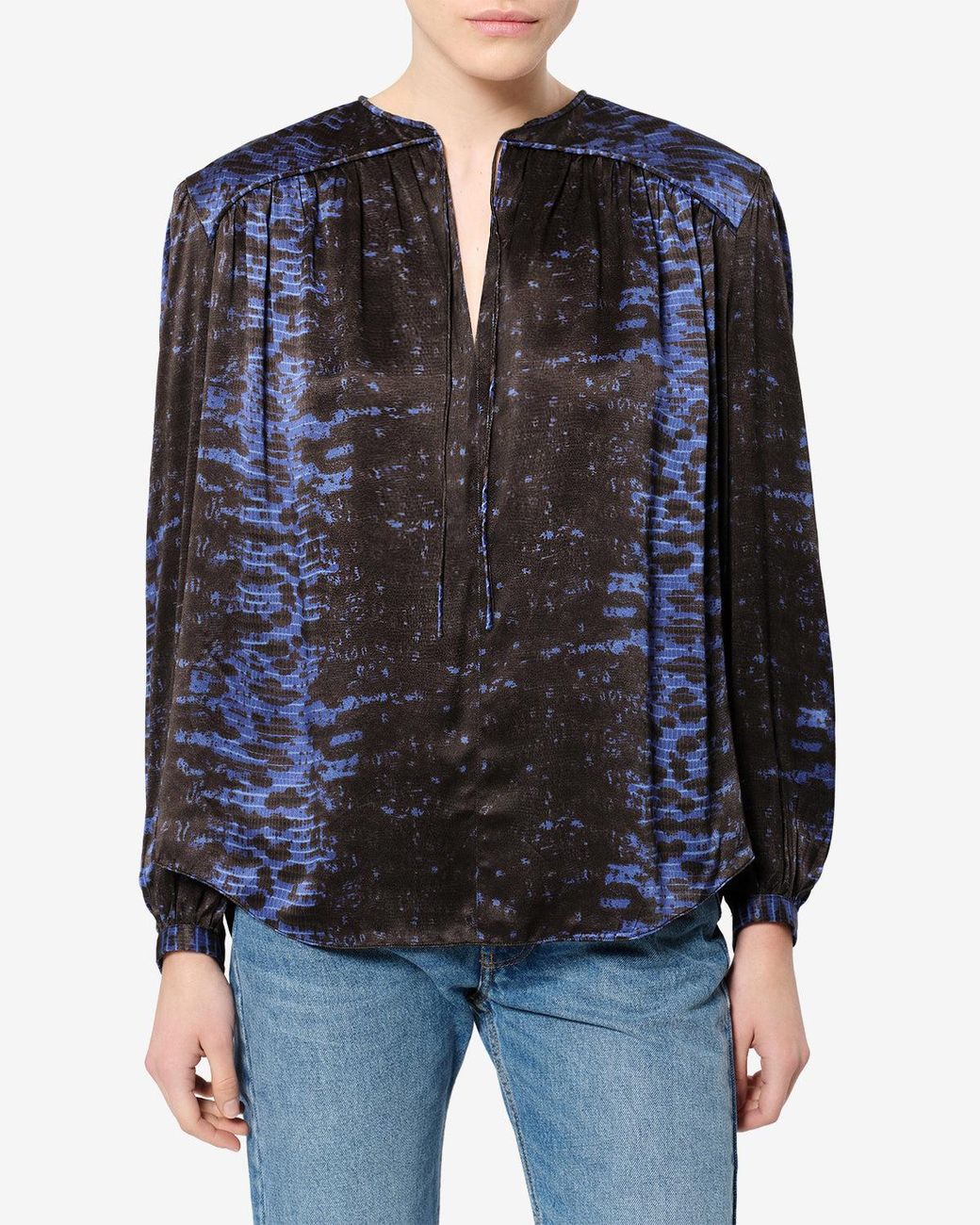 Isabel Marant Blue Laraya Silk Blouse