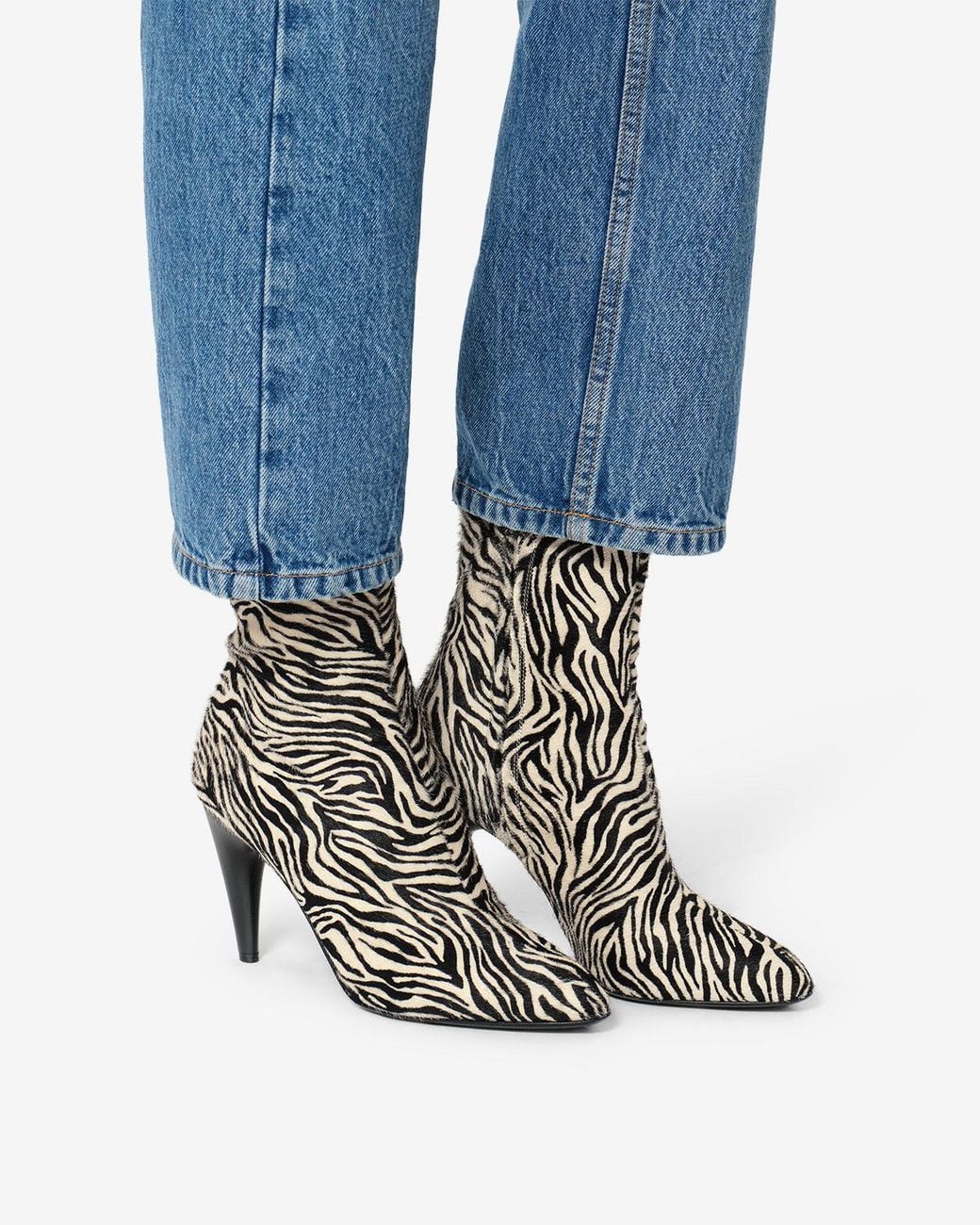 Isabel Marant White Jany Low Ankle Boots