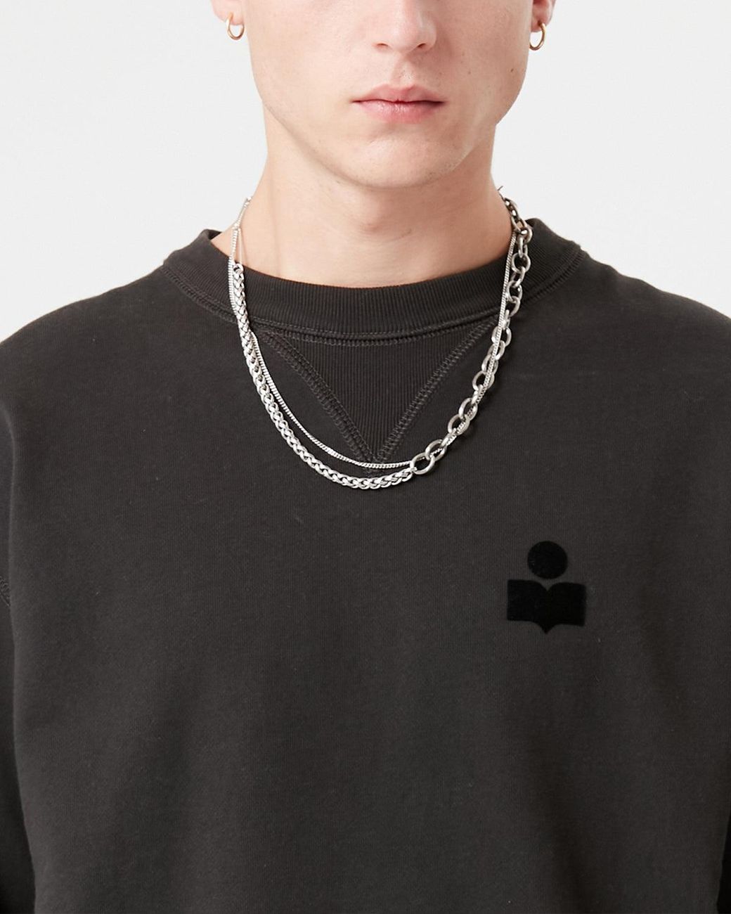 Isabel Marant Black Mike Sweatshirt for men