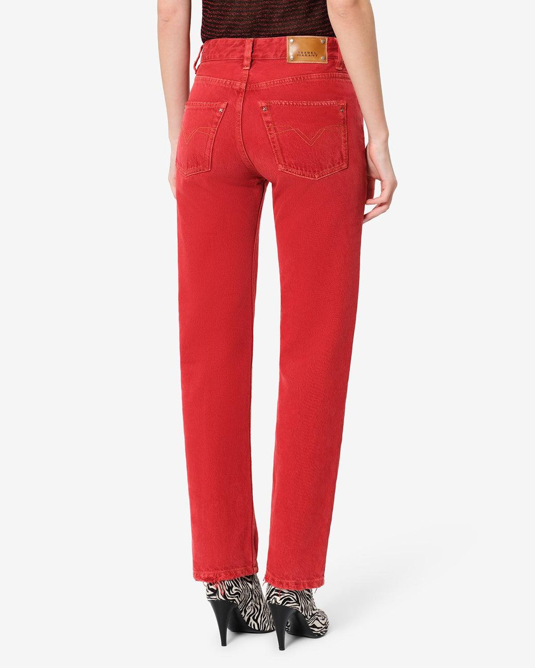 Isabel Marant Red Jean Daya Regular