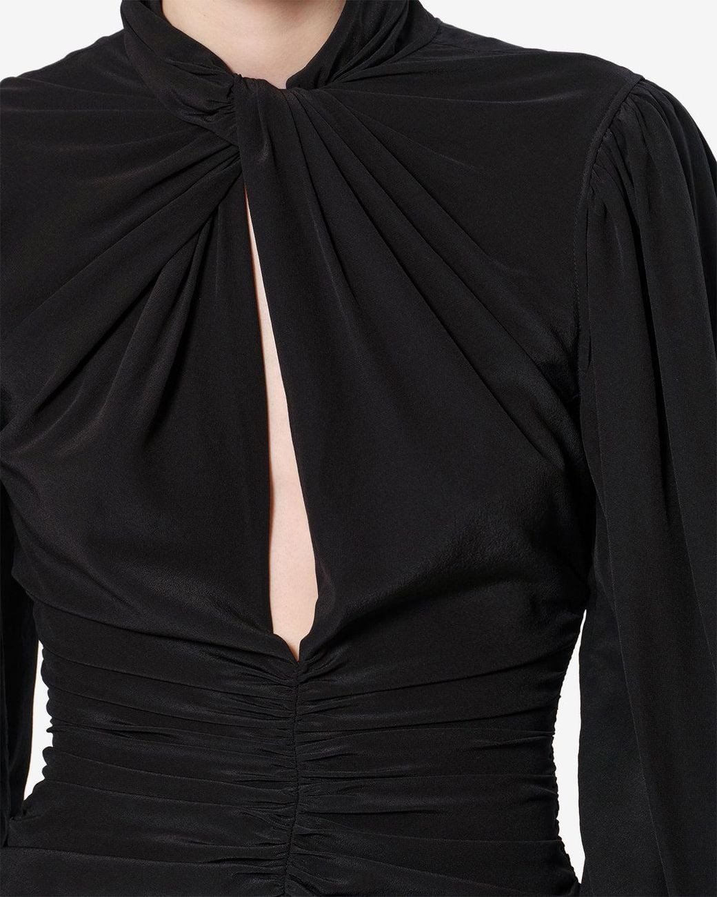 Isabel Marant Black Isabel Marant Ruched Long-Sleeve Blouse