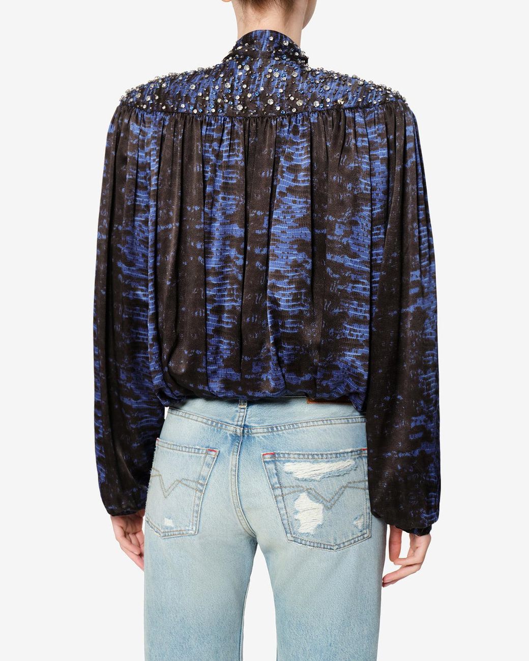 Isabel Marant Blue Loyra Silk Blouse