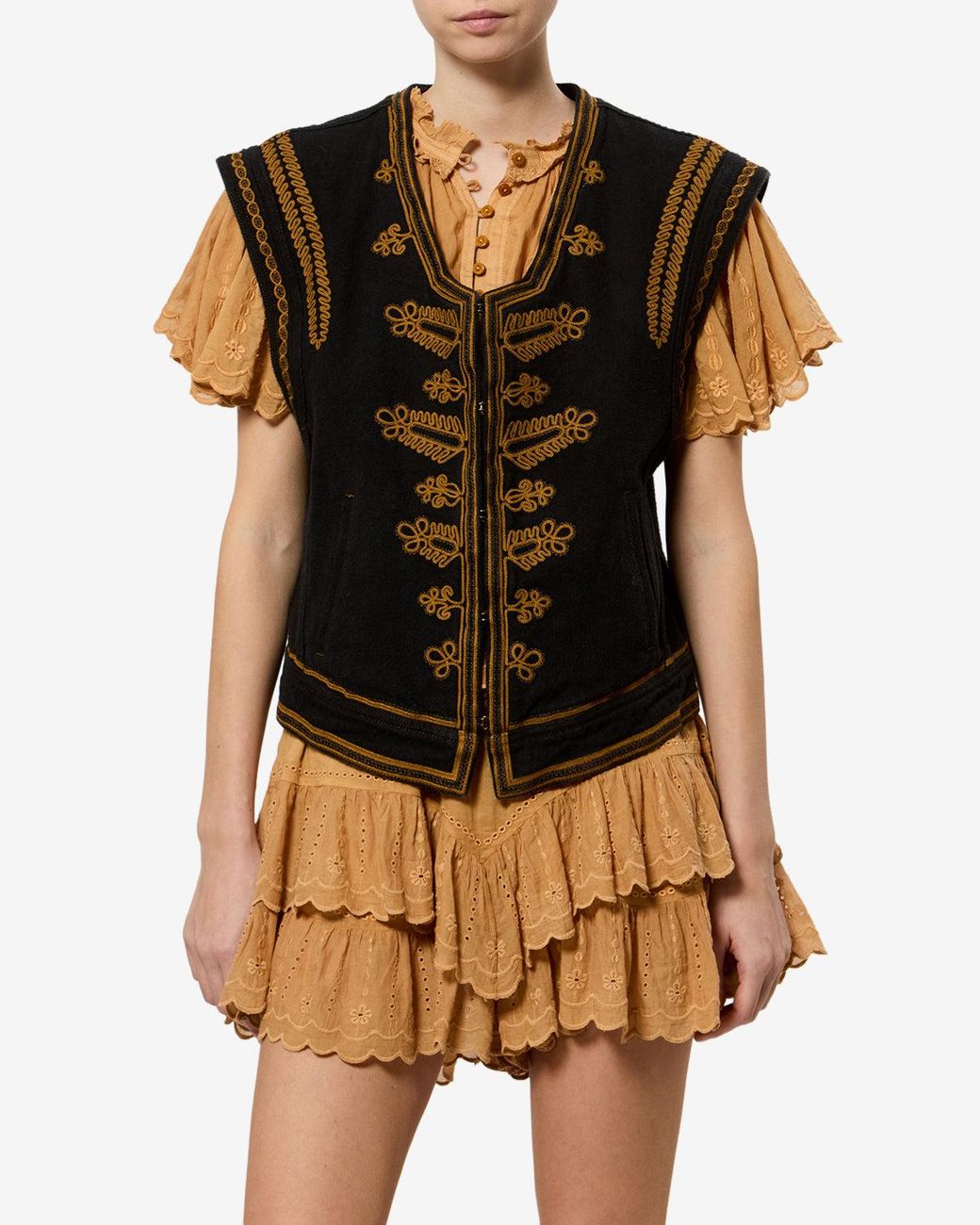 Isabel Marant Black Edmee Denim Vest