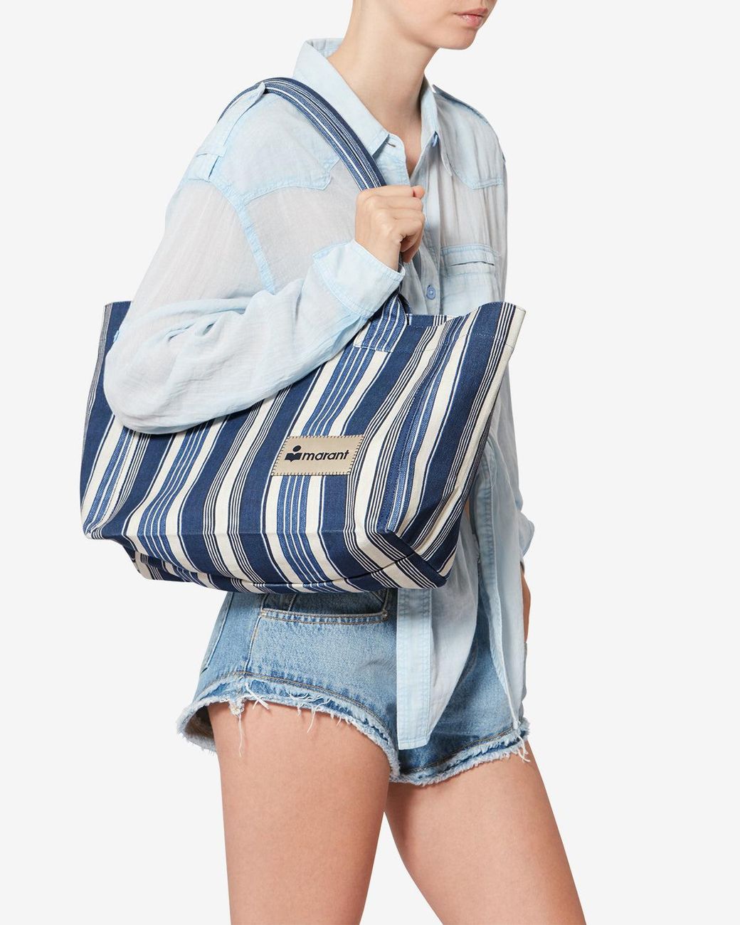 Isabel Marant Blue Yenky Zipped Tote Bag