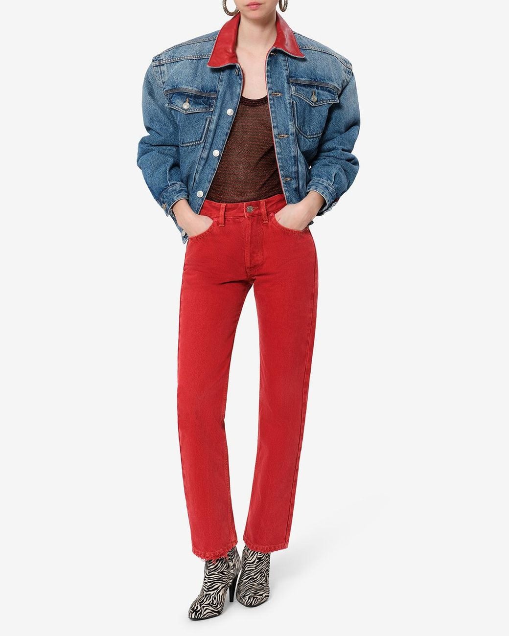 Isabel Marant Red Jean Daya Regular