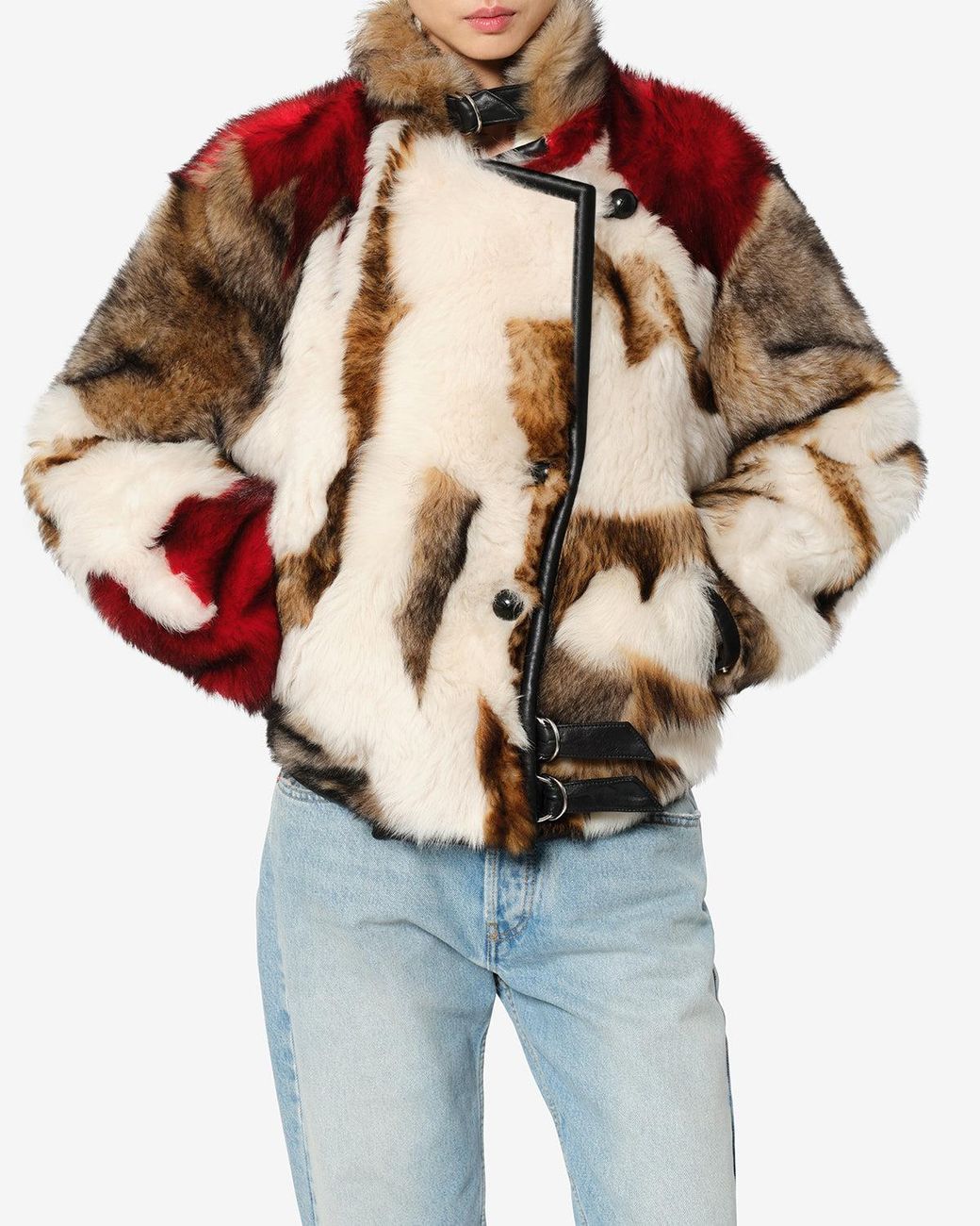 Isabel Marant Multicolor Roama Shearling Coat