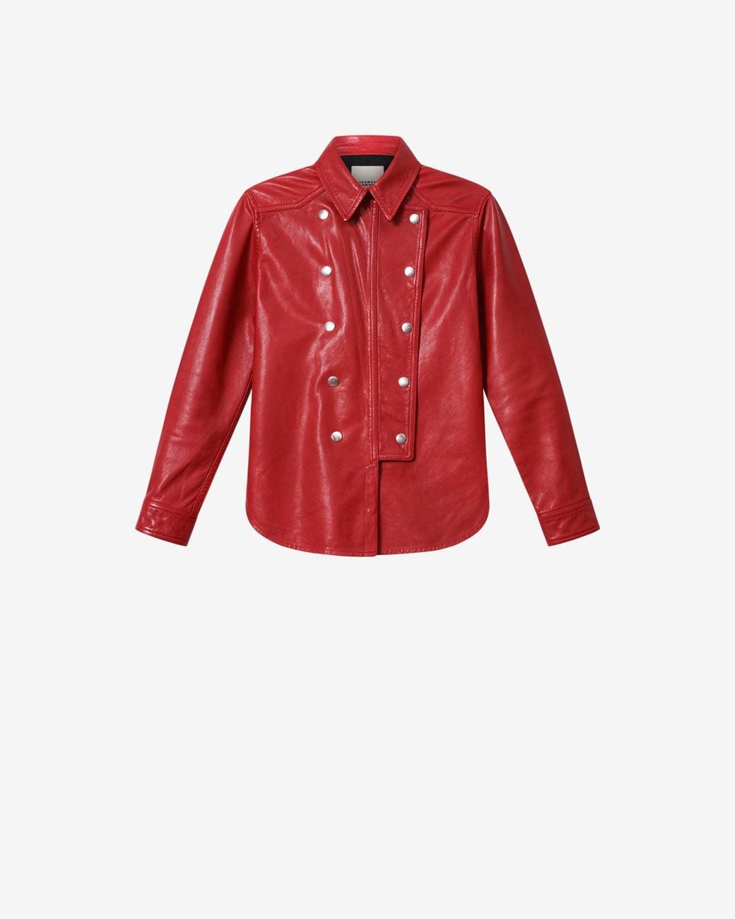 Isabel Marant Red Valdy Leather Shirt