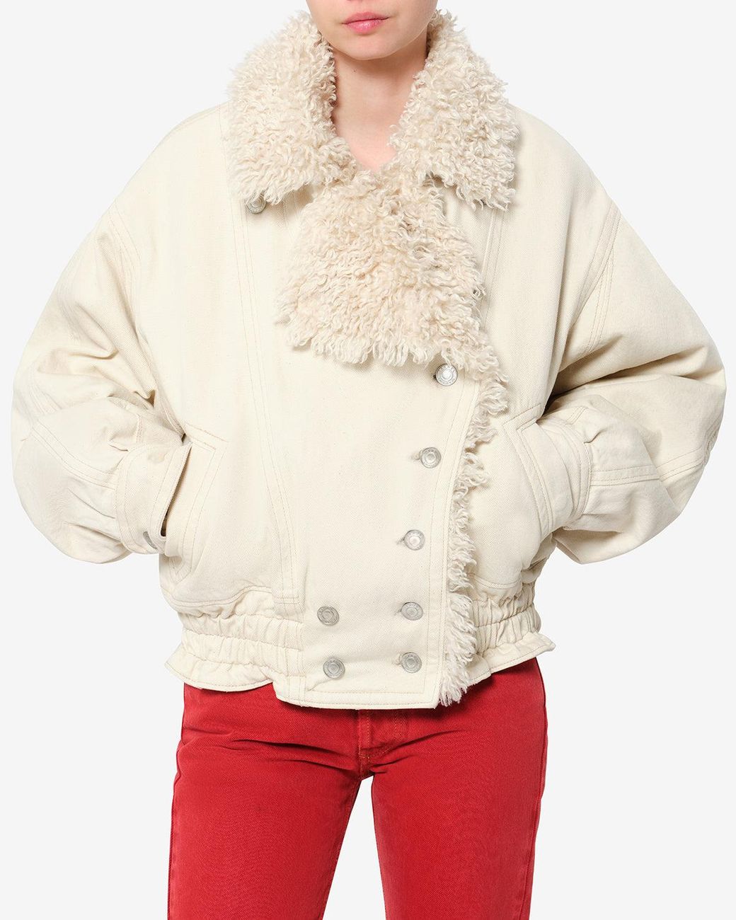 Isabel Marant White Valineo Denim Jacket