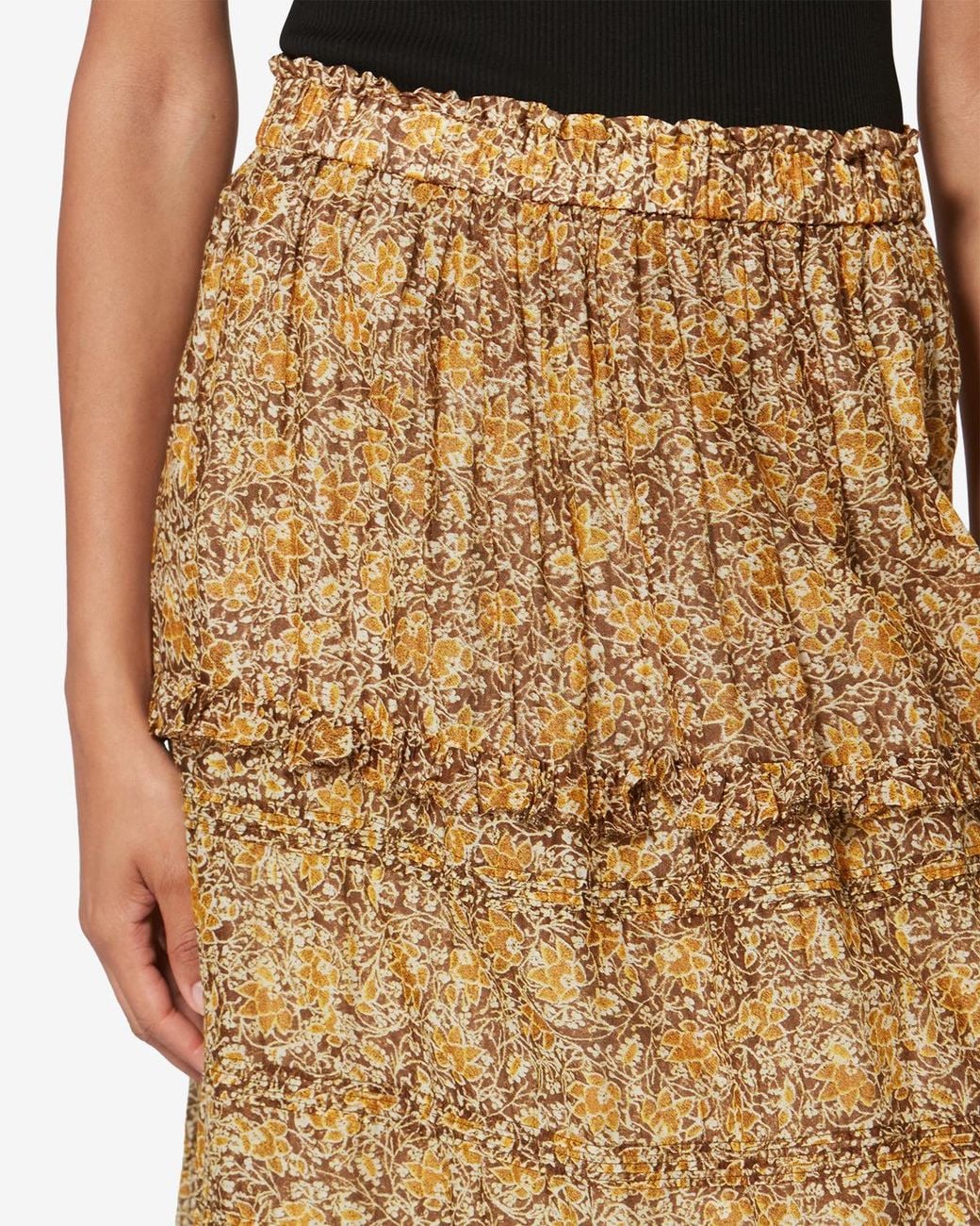 Isabel Marant Natural Volomia Ruffled Maxi Skirt