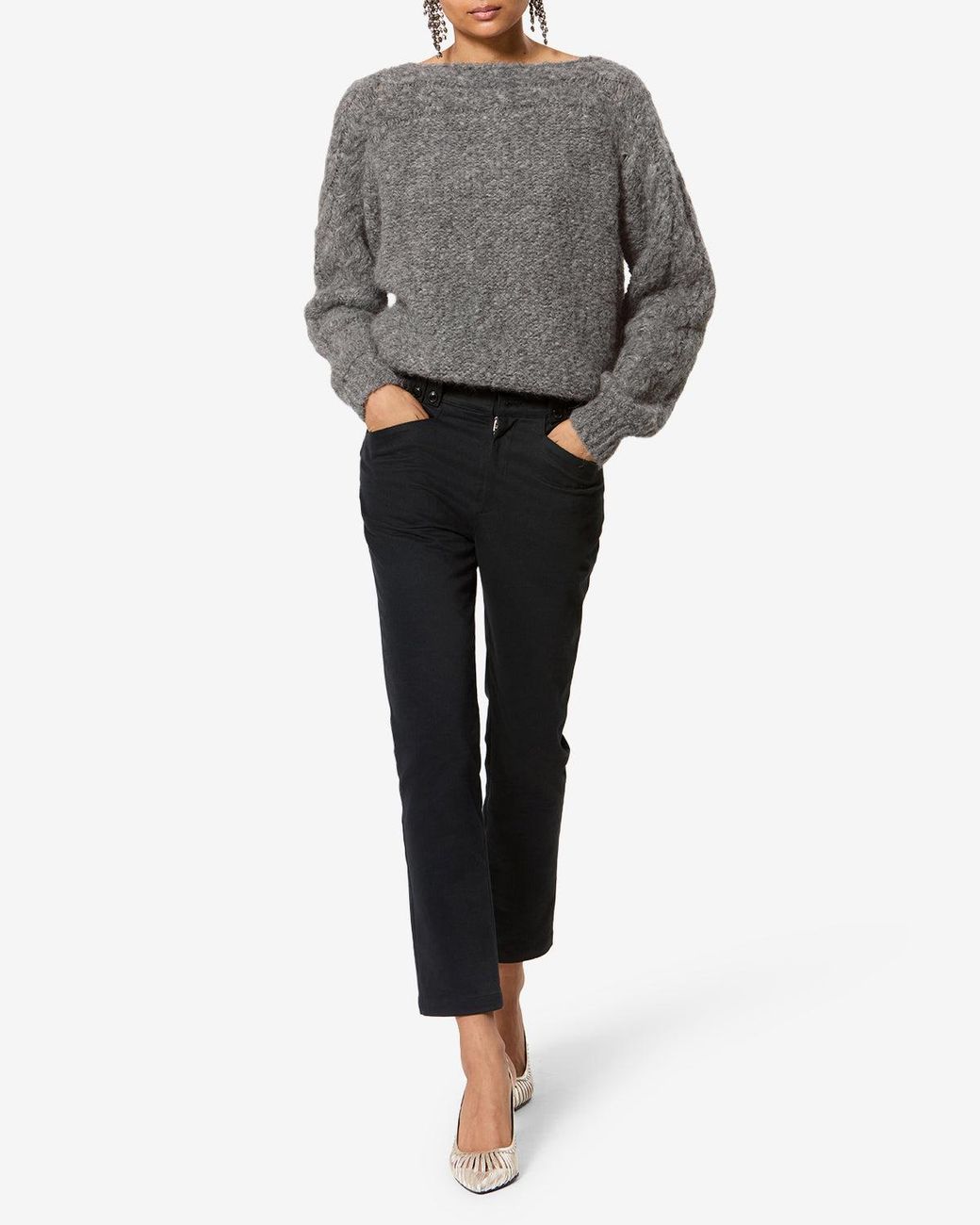 Isabel Marant Gray Ponara Wool Sweater