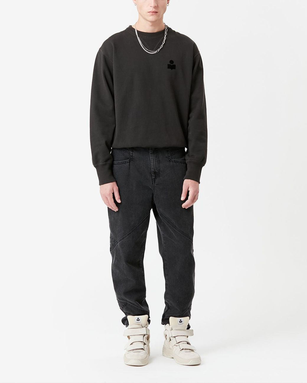 Isabel Marant Black Mike Sweatshirt for men