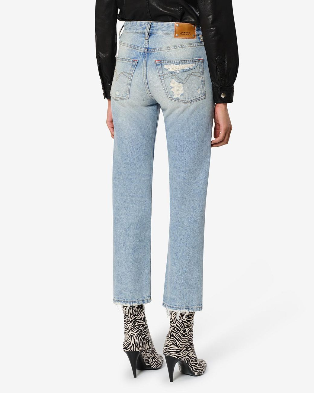 Isabel Marant Blue Daya Cropped Jeans