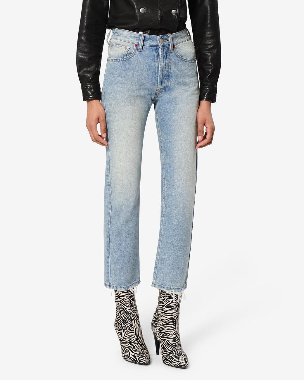 Isabel Marant Blue Daya Cropped Jeans