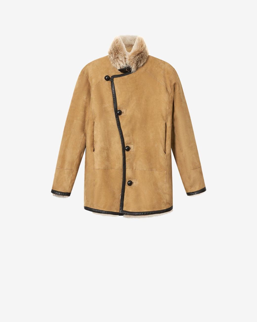 Isabel Marant Natural Rema Shearling Coat