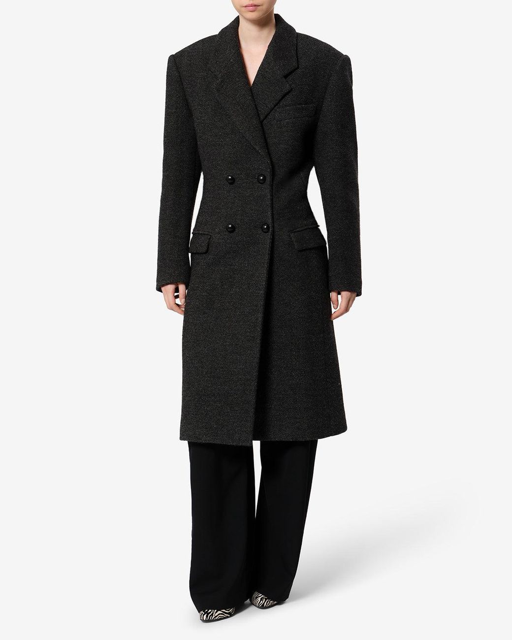 Isabel Marant Black Erla Wool Coat