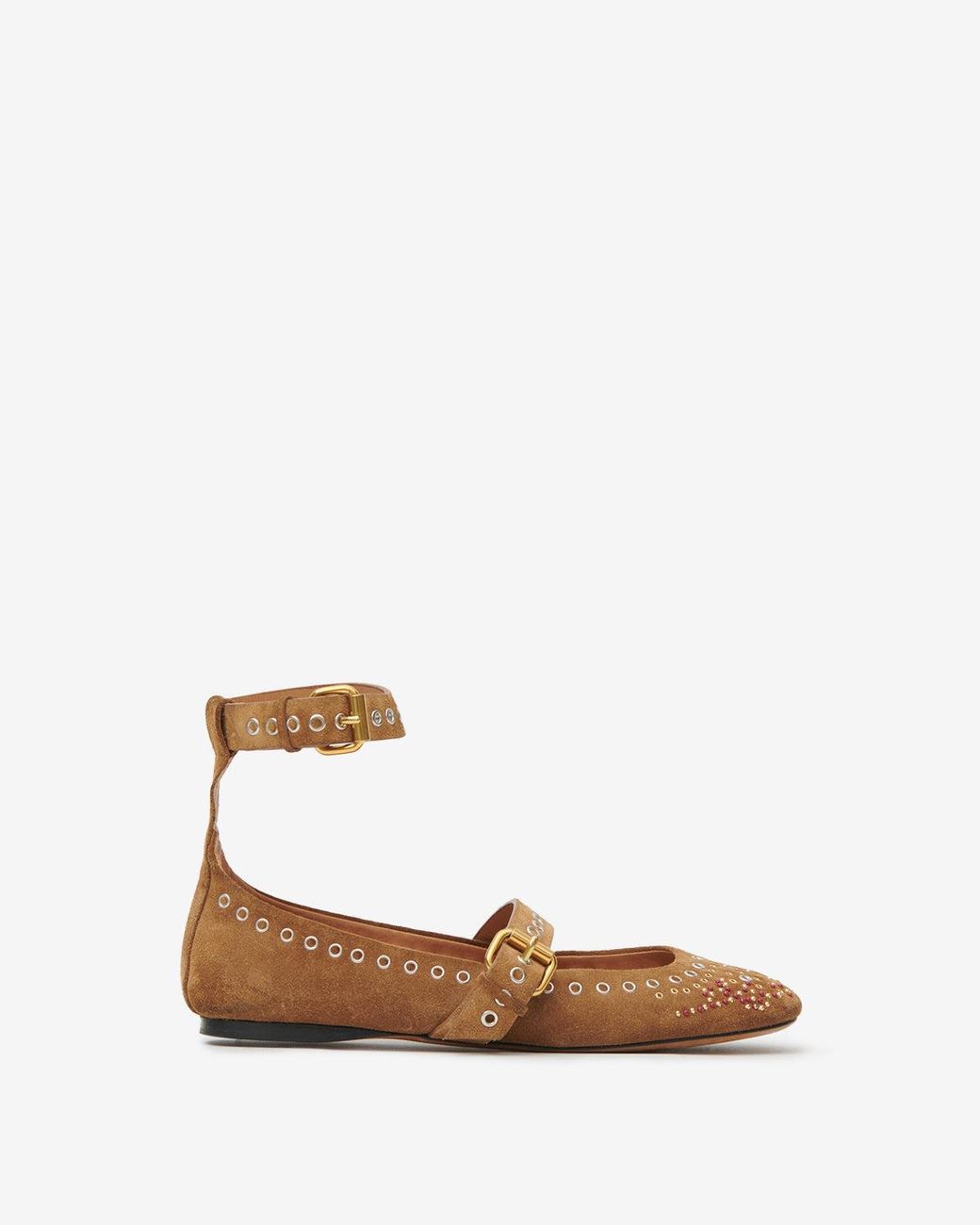 Isabel Marant Brown Ylza Ballet Flats