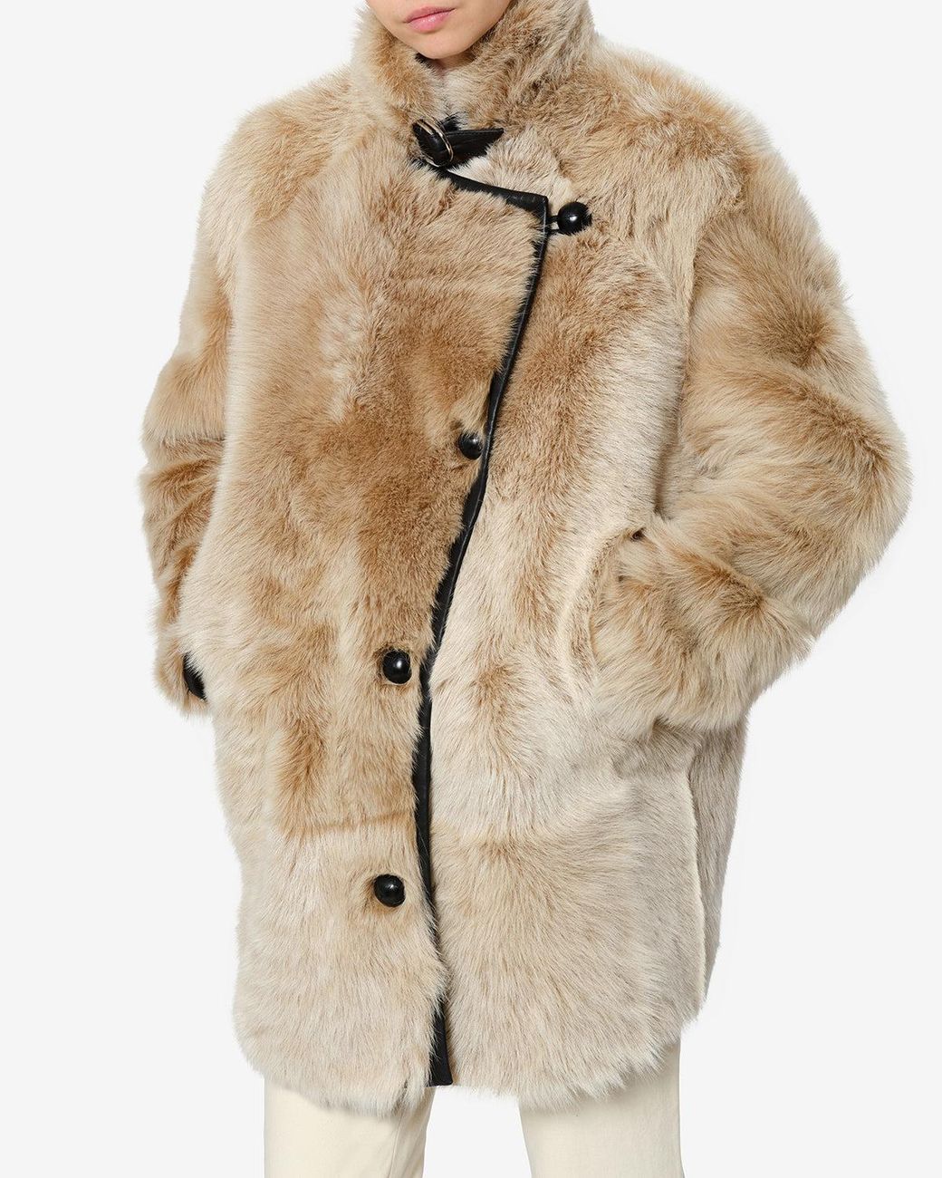 Isabel Marant Natural Rema Shearling Coat