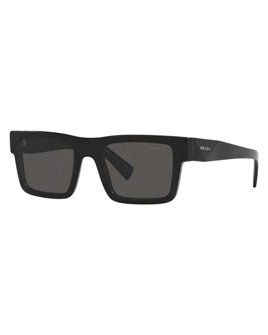 Prada Black Sunglasses Rectangle Full Rim, Frame And Dark Lens Pr19Ws1Ab5S0 for men