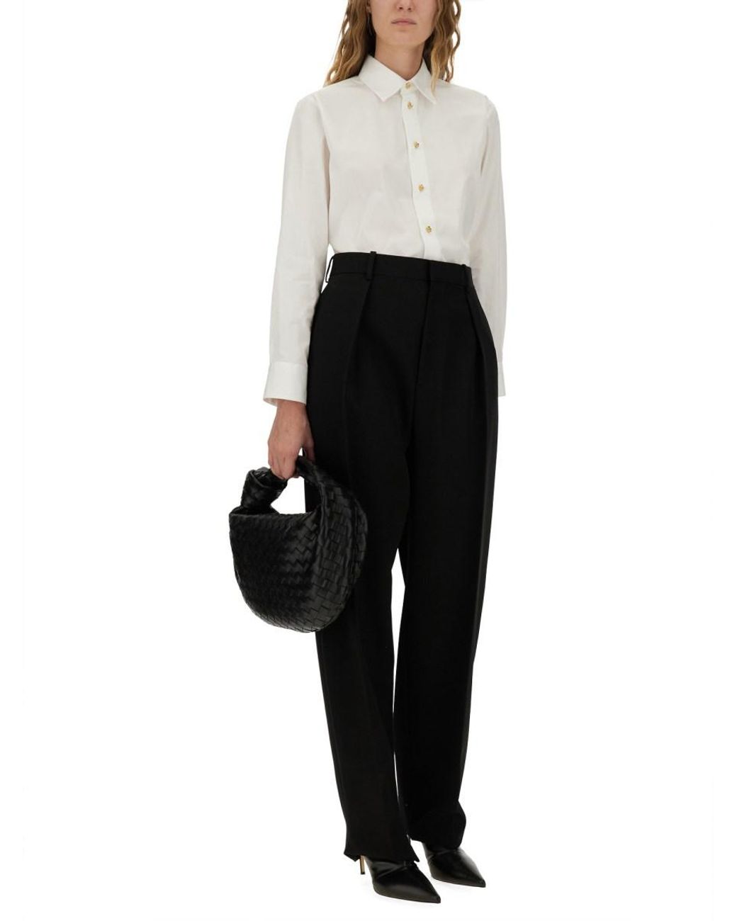 Bottega Veneta White Shirt Cotton Poplin