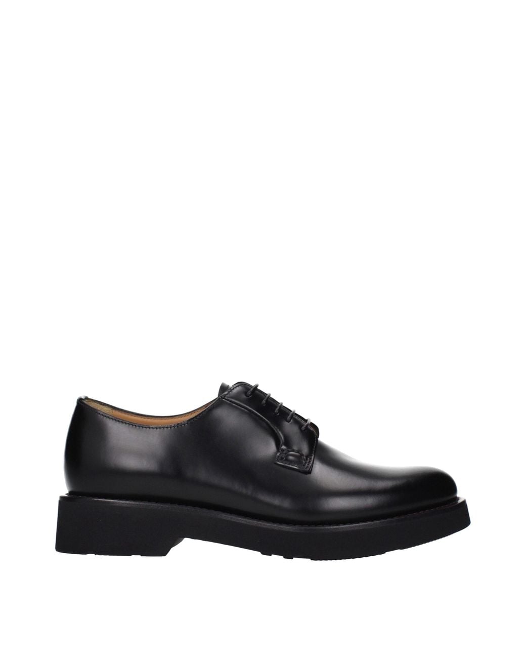Church's Black Leather Oxfords And Derbies Shoe