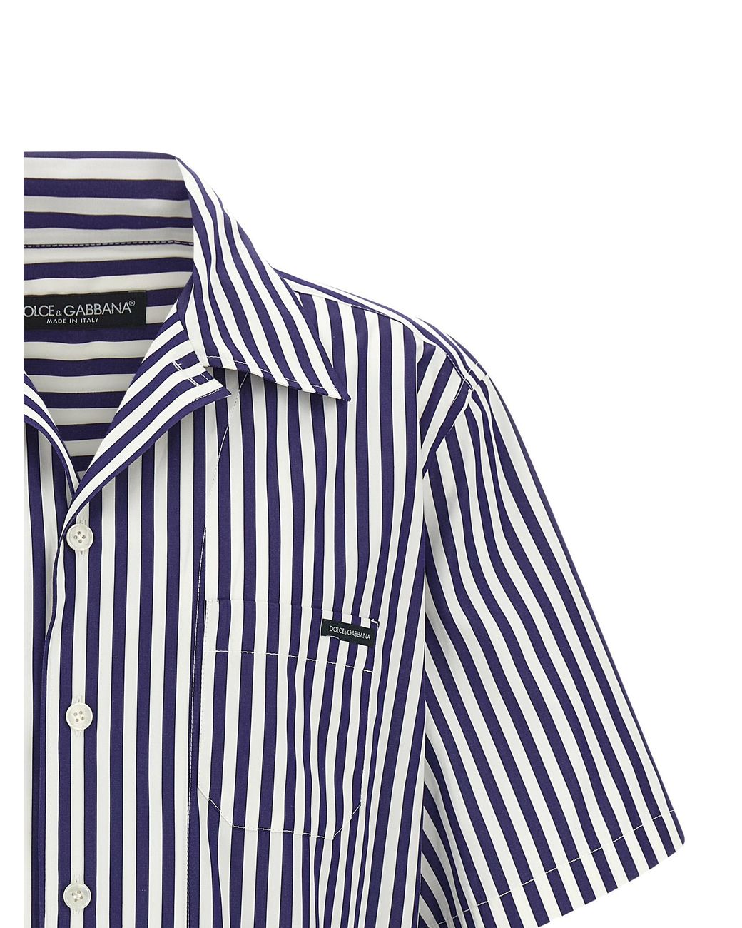 Dolce & Gabbana Blue Striped Shirt Shirt And Blouse for men