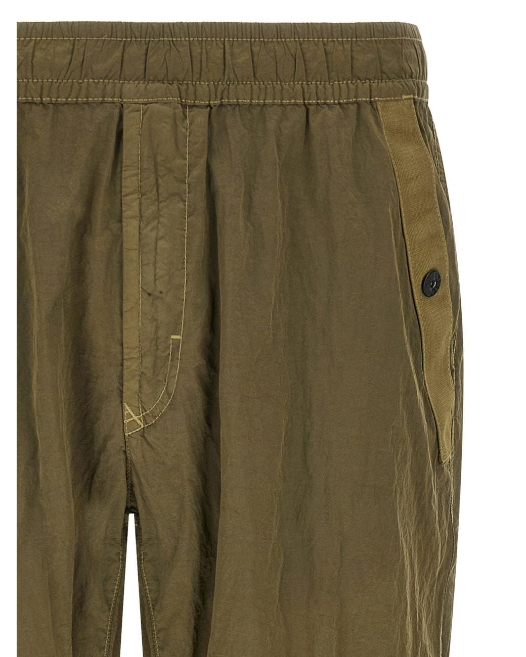 Stone Island Green Technical Nylon Metal Joggers for men