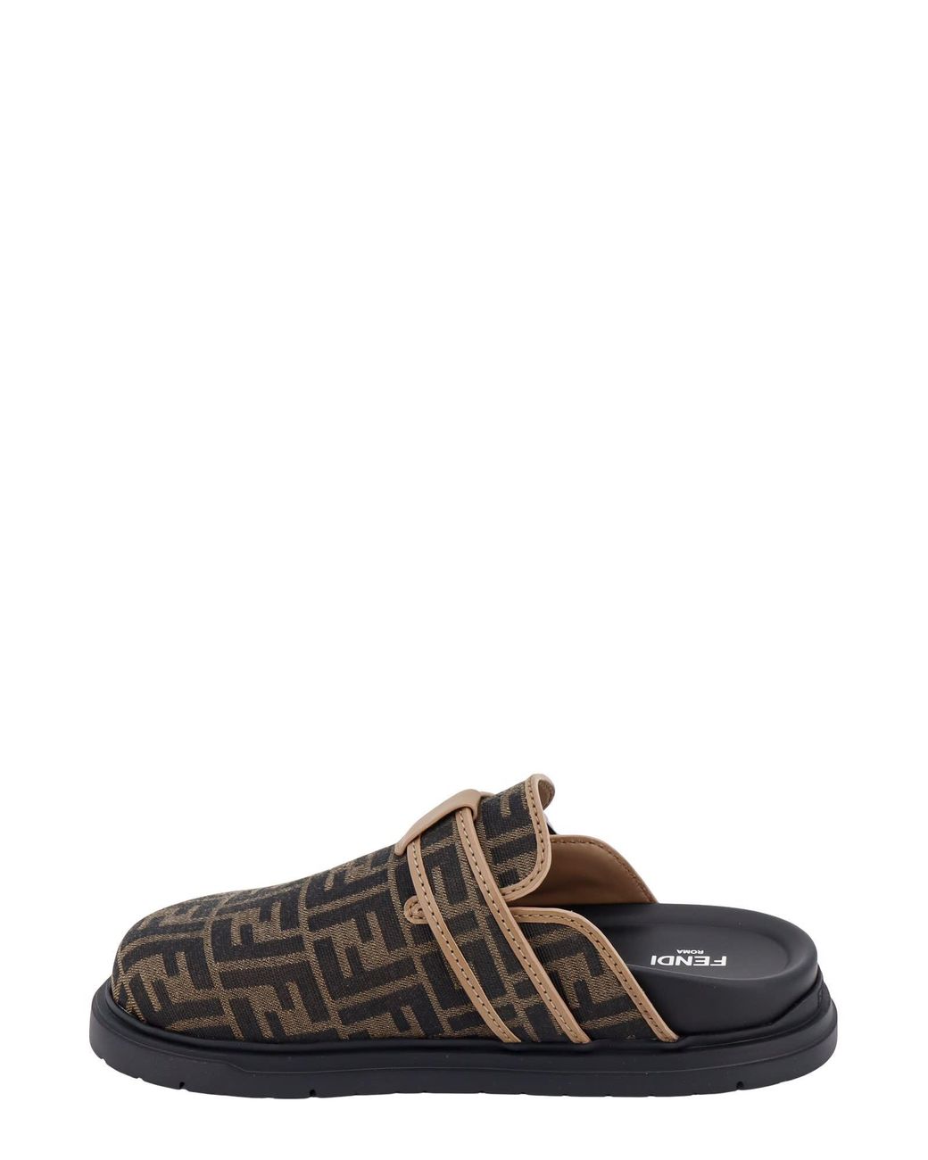 サンダル FENDI  Slippers and Clogs Men Rubber Brown/Mud Fendi Mule in Brown for Men | Lyst