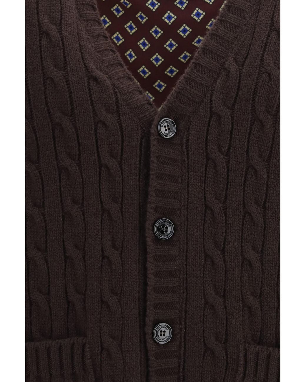 Valentino Black Virgin Wool V-Neck Cardigan Merino Ovis Aries Sweater for men