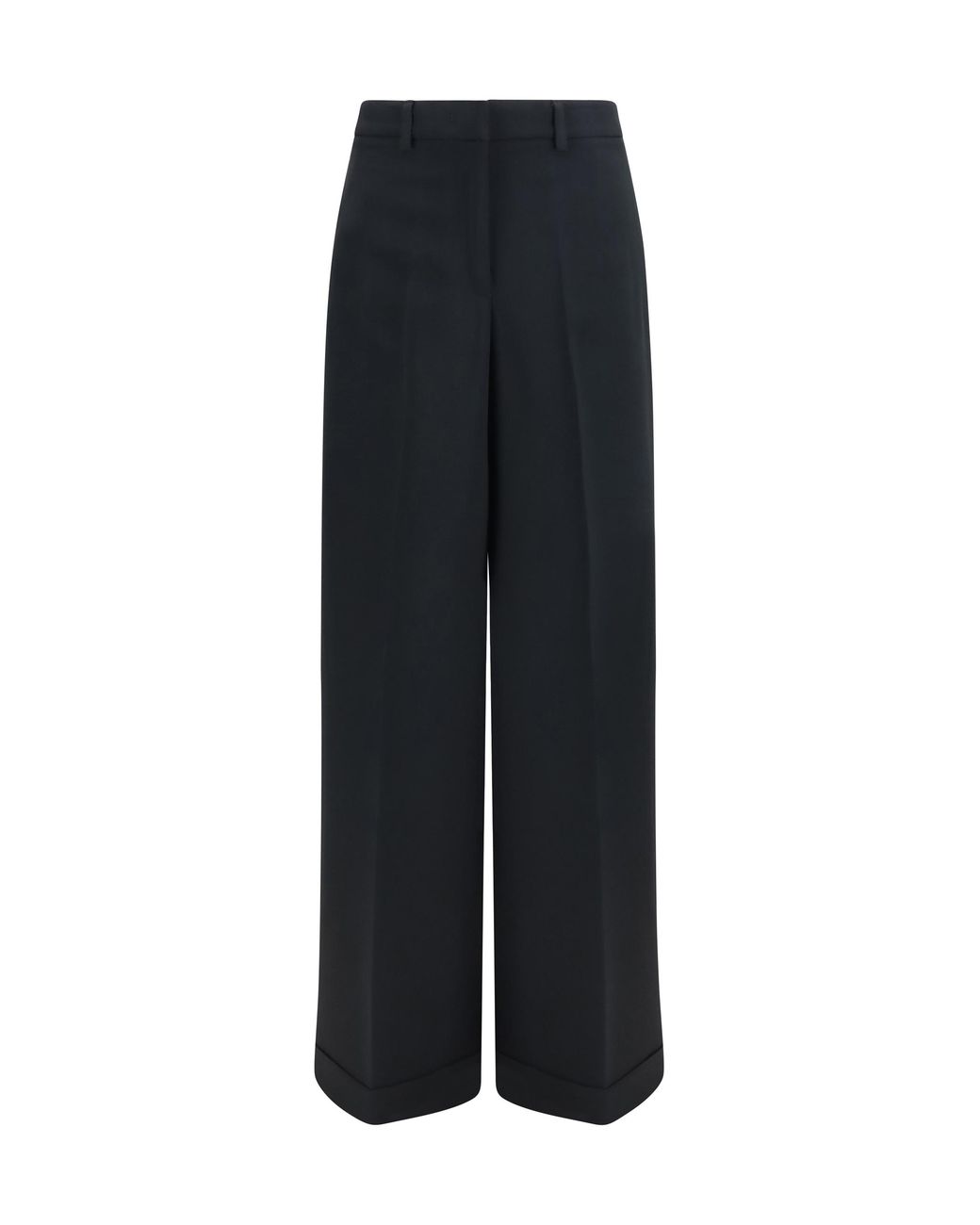 Fabiana Filippi Black Wide Leg Pants Acetate; Viscose Trousers