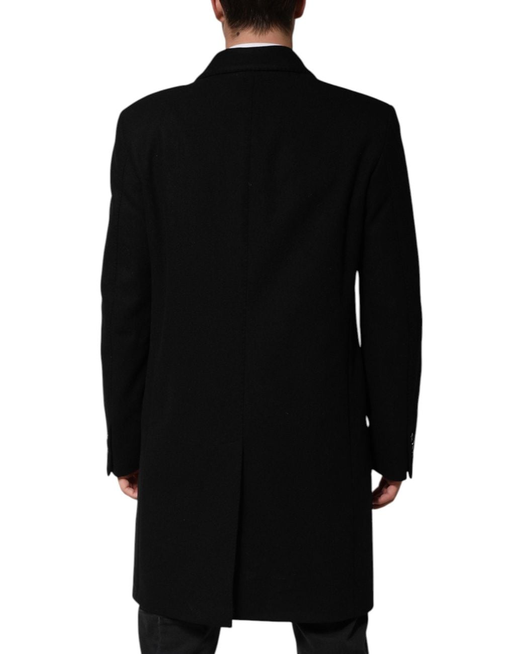 Dolce & Gabbana Black Heraldic Patch Single Breasted Blazer Jacket Nylon Virgin Wool Clothing for men