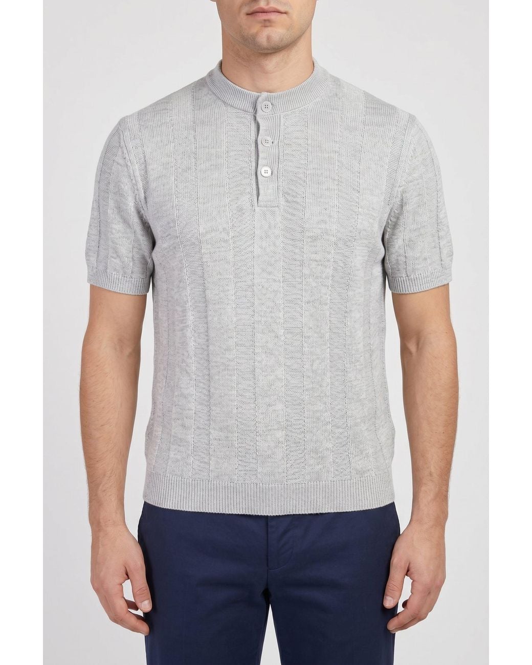 Brunello Cucinelli Gray Light Linen Sweater for men