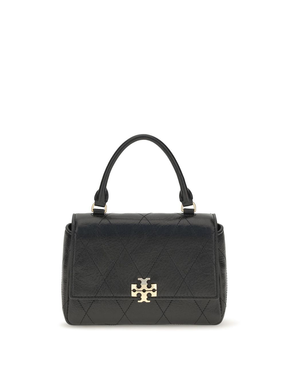 Tory Burch Black Charlie Mini Handbag Calf Leather Bos Taurus Wallet