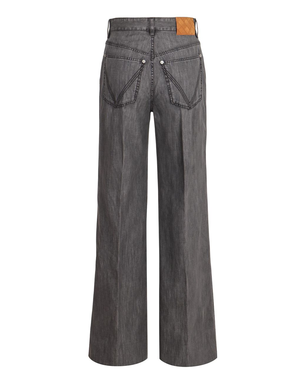 Bottega Veneta Gray Wide-Leg Jeans Cotton