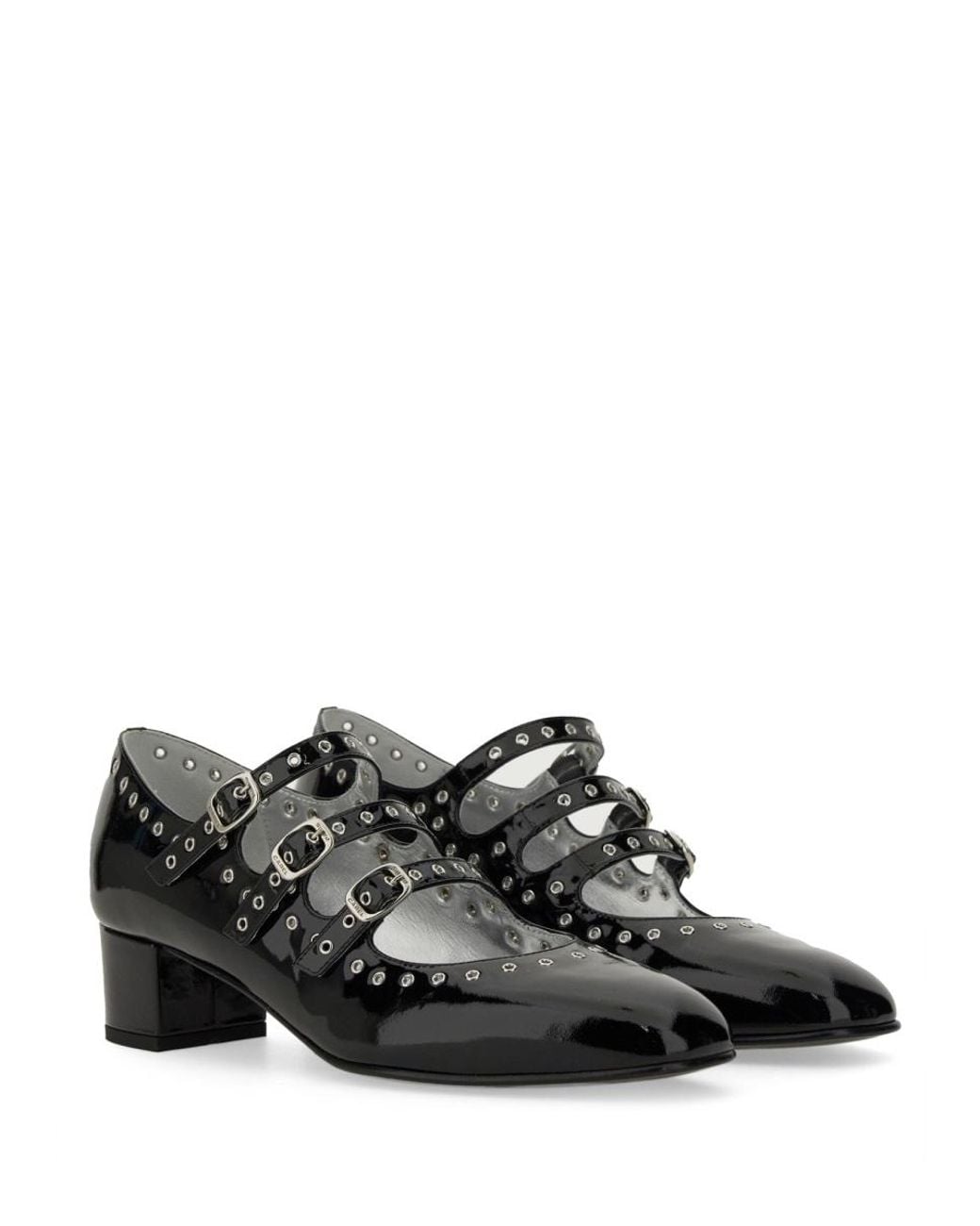 CAREL PARIS Black Mary Jane Pumps Leather
