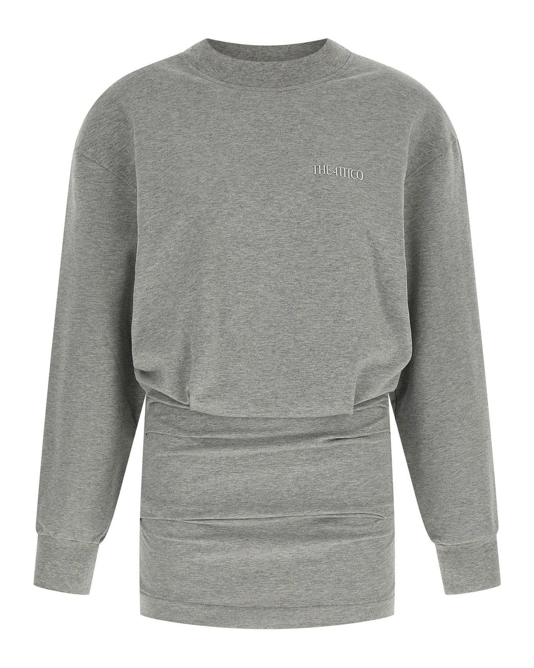 The Attico Gray Draped Mini Dress