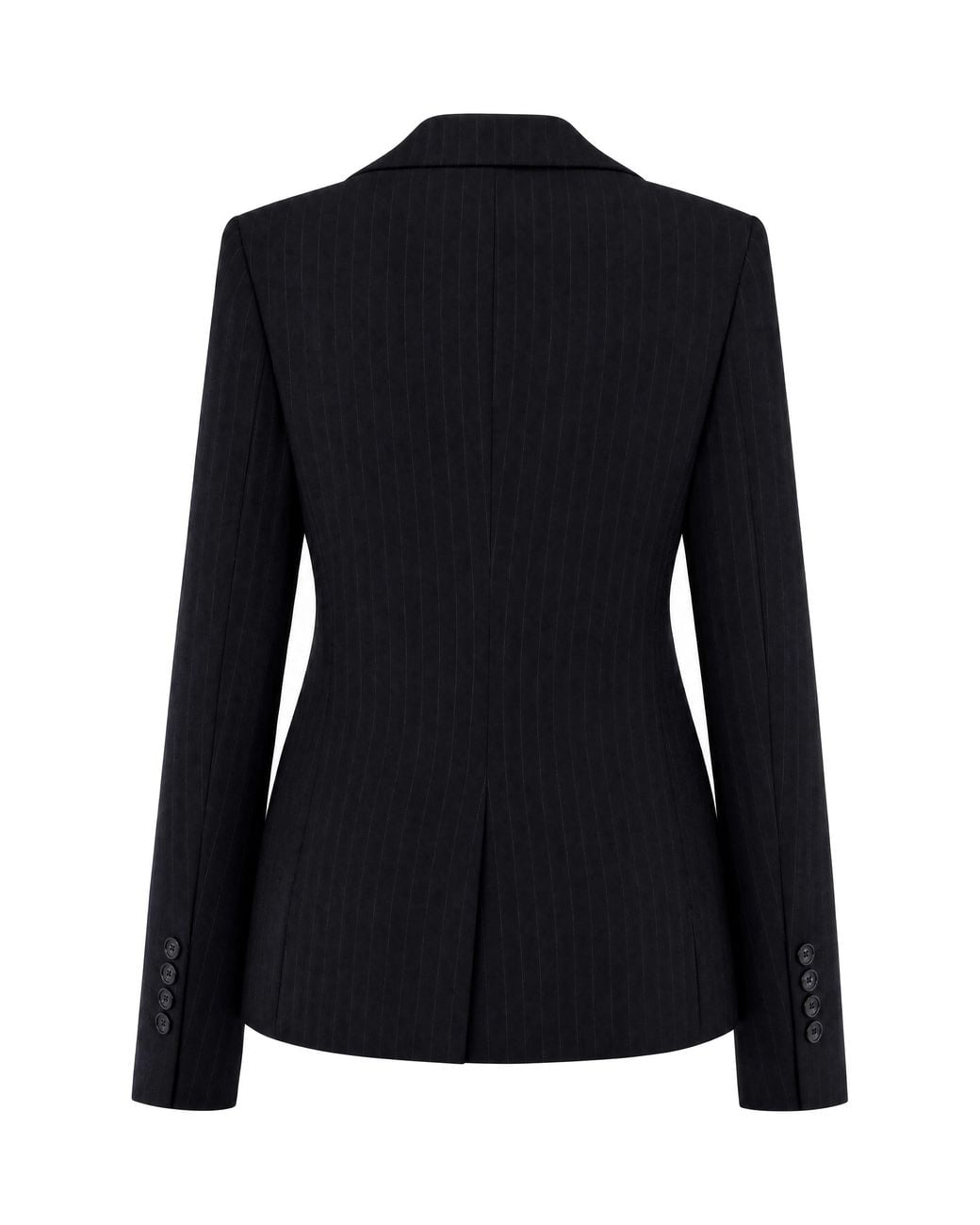ANDAMANE Black Blazer Gessato Nero