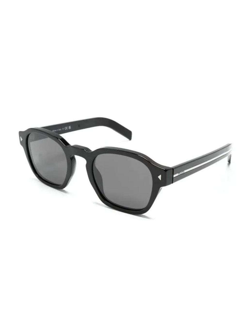 Prada Black Prada Eyewear Spra1616K731 Square-Frame Sunglasses for men
