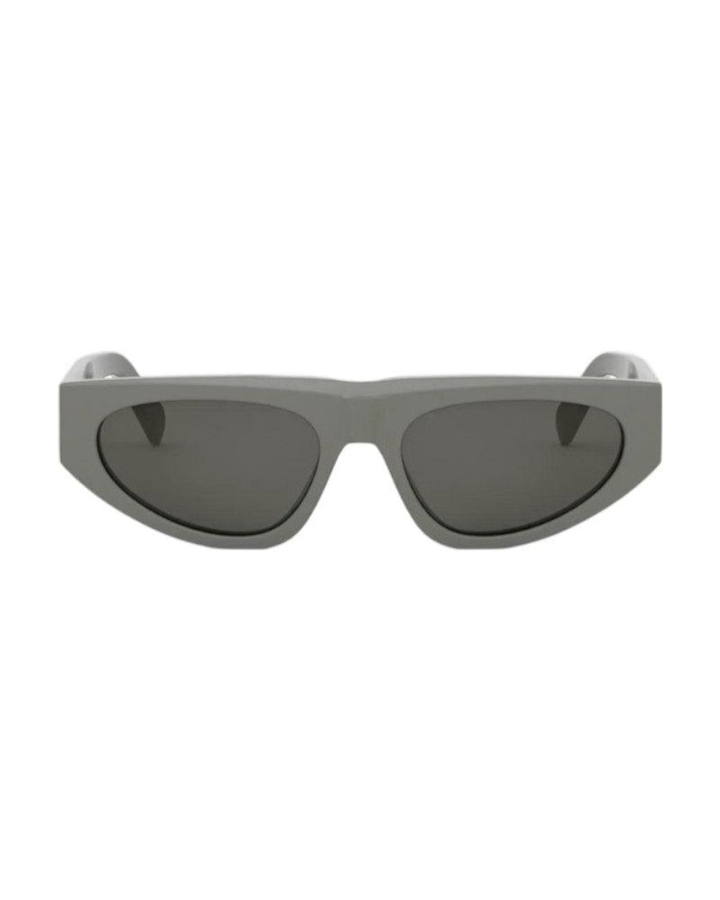 Céline Gray Sunglasses Geometric Full Rim, Frame And Smoke Lens Cl40315U93A