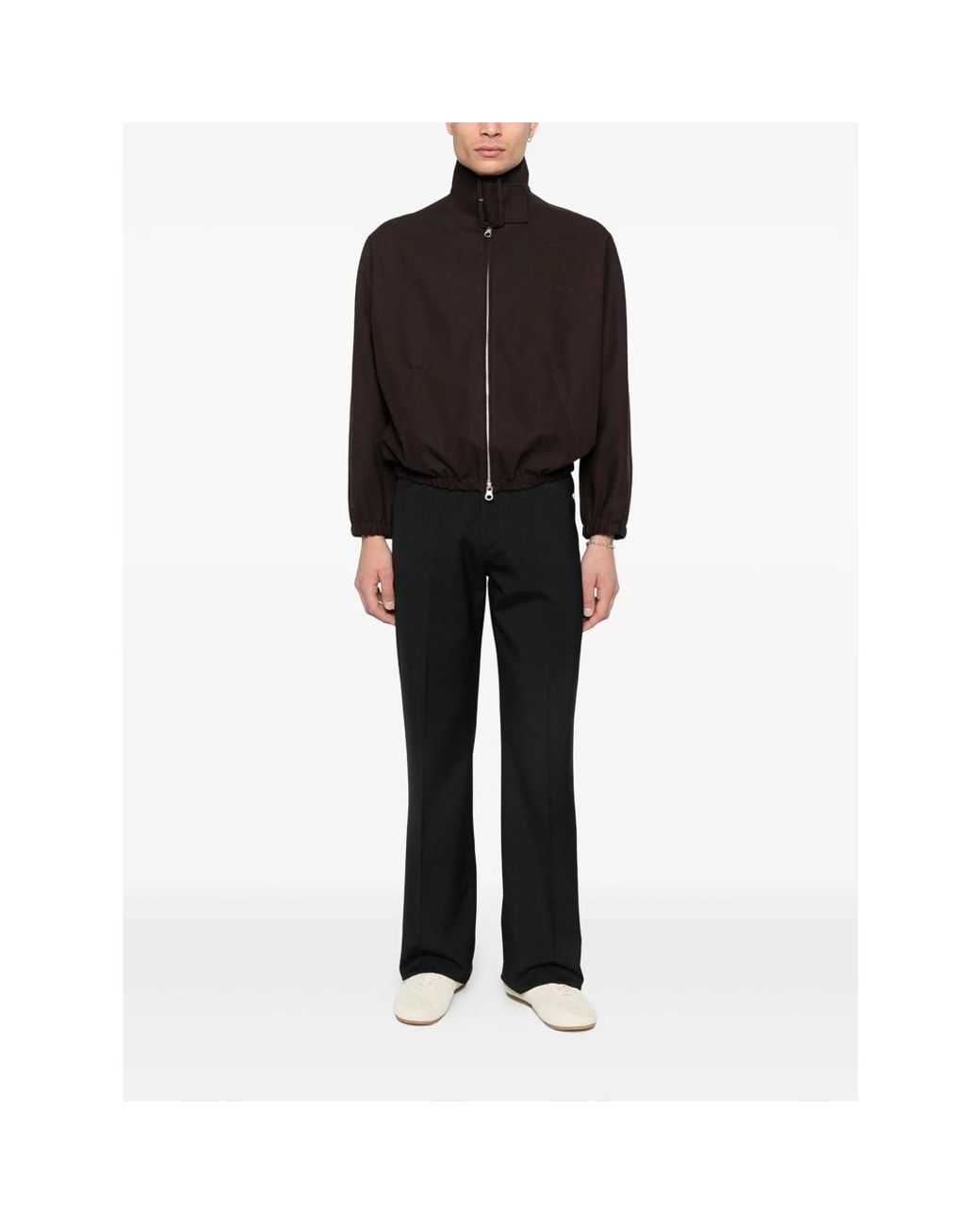 Courreges Black Zip-Up Bomber Jacket for men