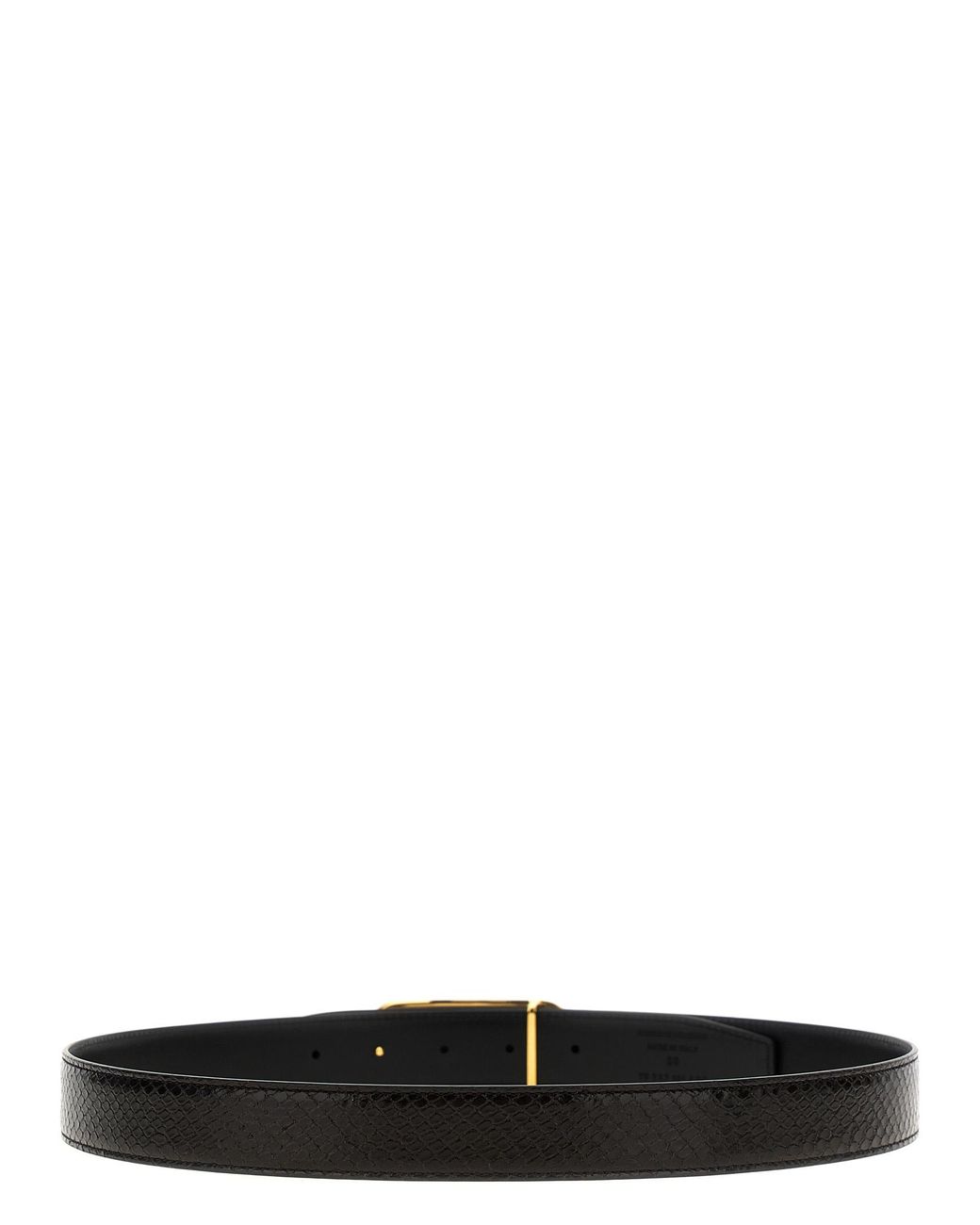 Tom Ford White Logo Reversible Belt for men