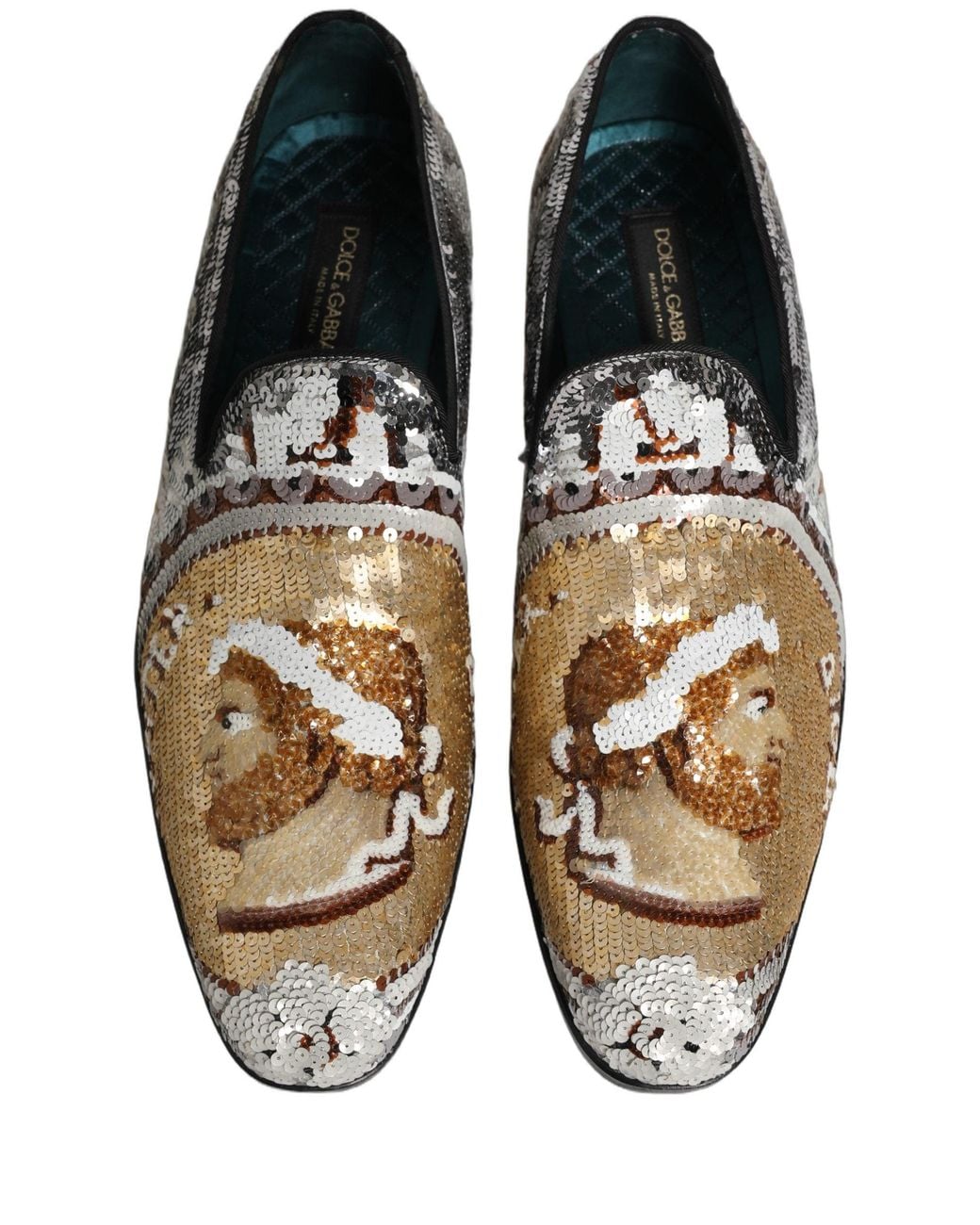 Dolce & Gabbana Black Dolce & Gabbana Sequined Slip-On Loafer for men