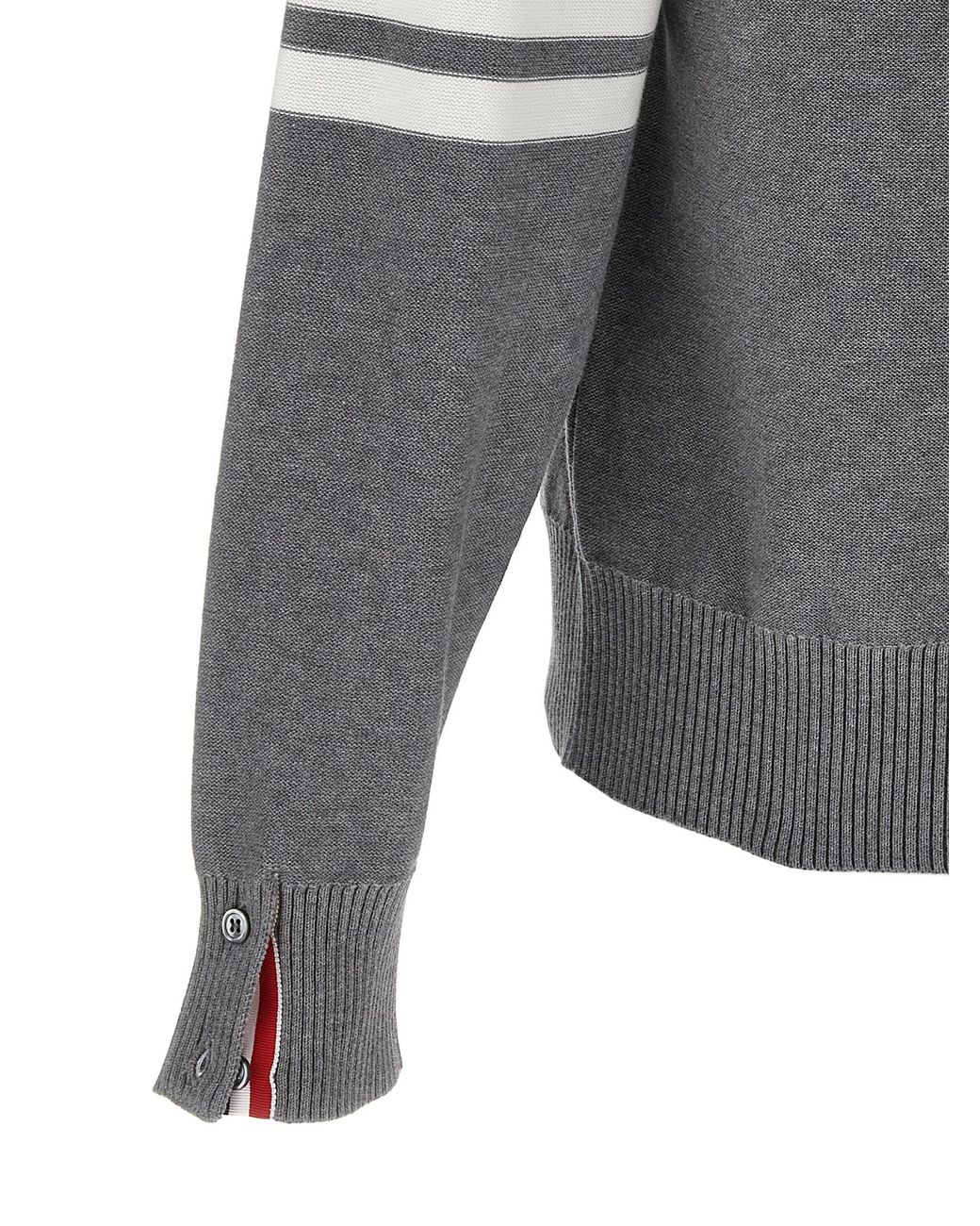 Thom Browne Gray 4-Bar Hector' Sweater for men