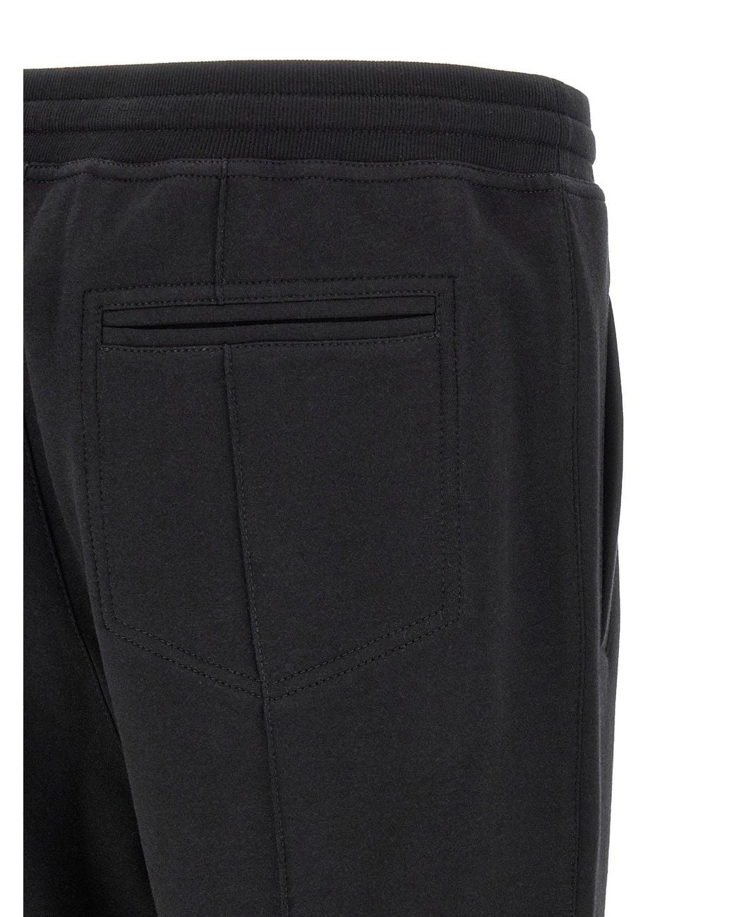 Brunello Cucinelli Black Cotton, Cashmere And Silk Joggers for men