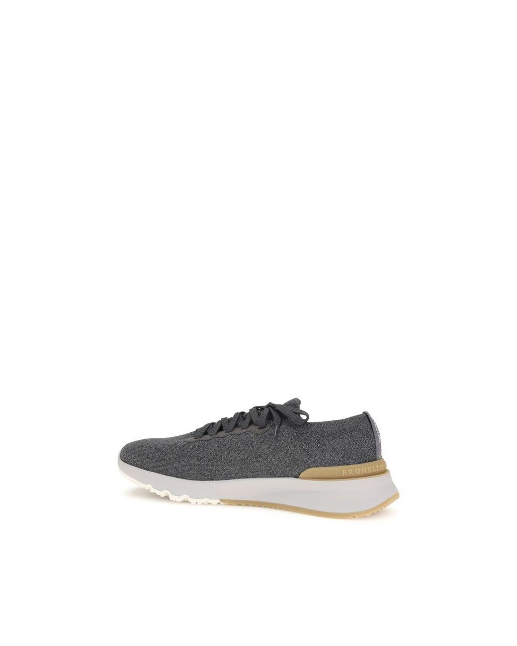 Brunello Cucinelli Blue Cotton Low Top Sneakers for men