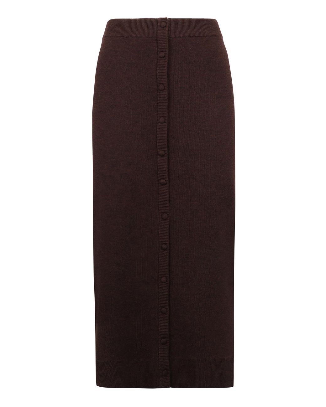 Victoria Beckham Brown Midi Skirt